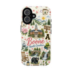 Boone North Carolina Illustrated Phone Case — Mountain Town Souvenir Design