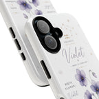 Violet Birth Flower Phone Case — Aquamaris Zodiac Floral Tough Case