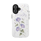 Morning Glory Tough Phone Case – Floral Botanical Protective Case with Watercolor Flowers