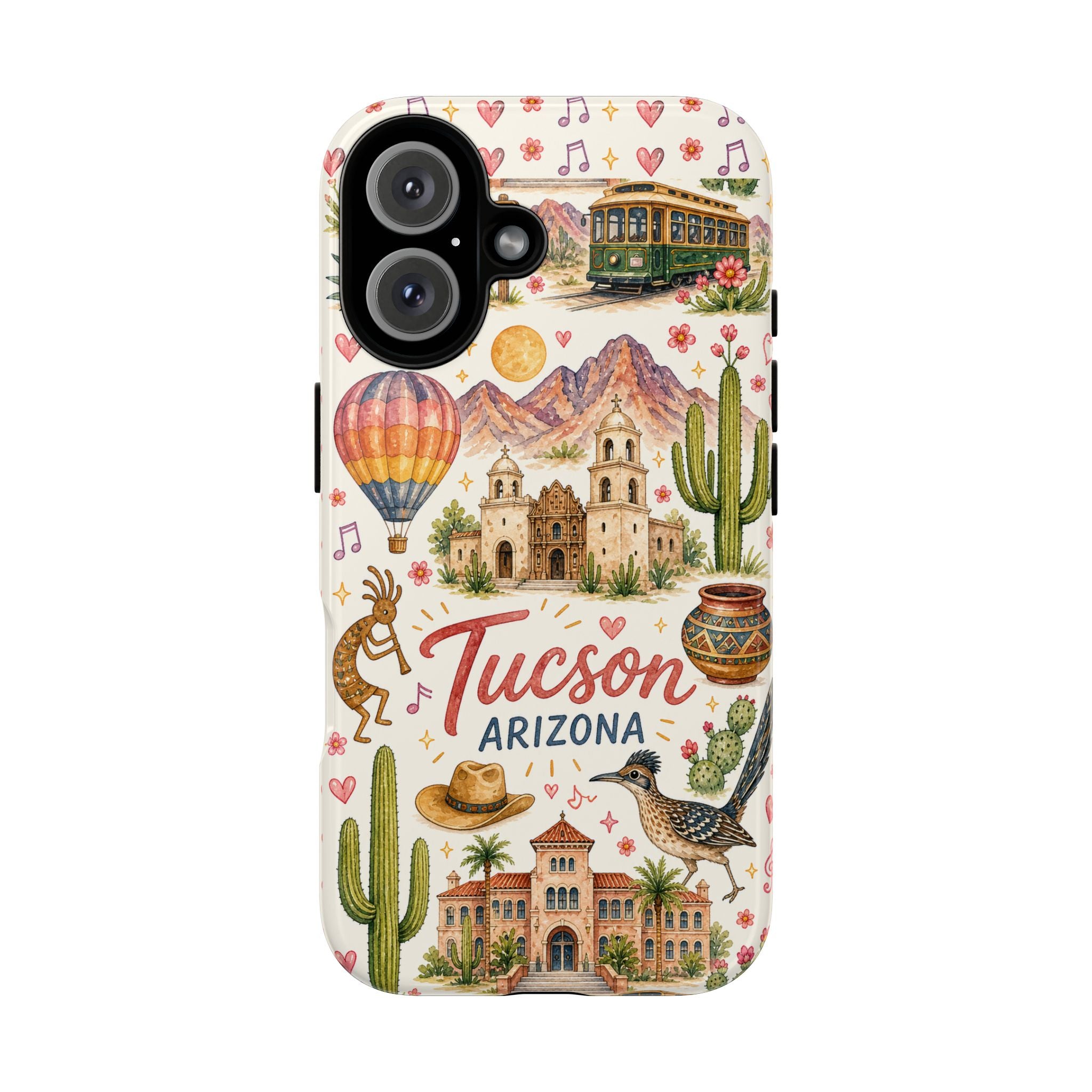 Tucson Arizona Illustrated Phone Case — Southwestern Travel Phone Cover