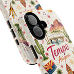 Tempe Arizona Illustrated Phone Case — Desert Landmark Travel Phone Cover