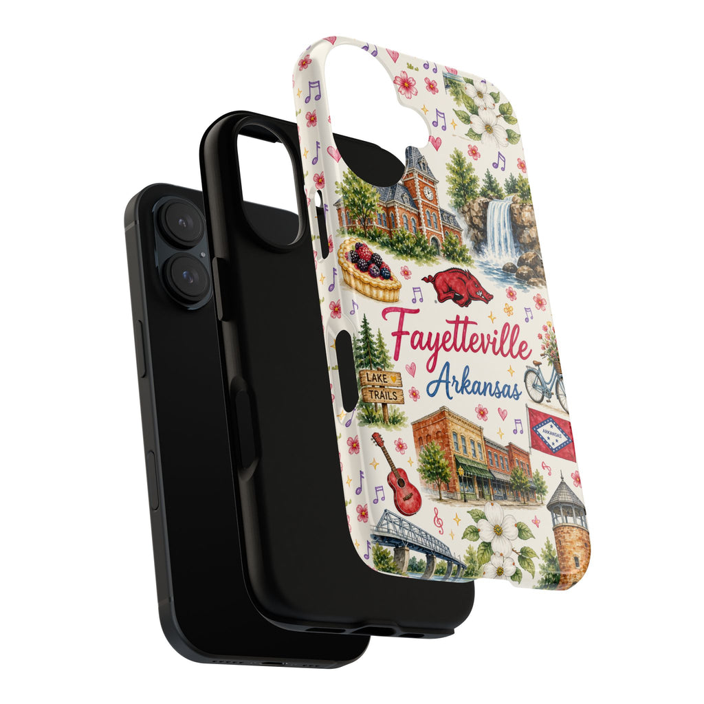 Fayetteville Arkansas Illustrated Phone Case — Scenic City Landmarks Tough Case