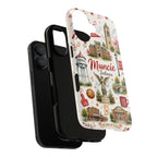 Muncie Indiana Illustrated Phone Case — City Landmark Collage Tough Case