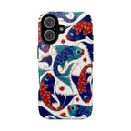 Koi Fish Tough Phone Case — Red & Blue Nautical Protective Cover