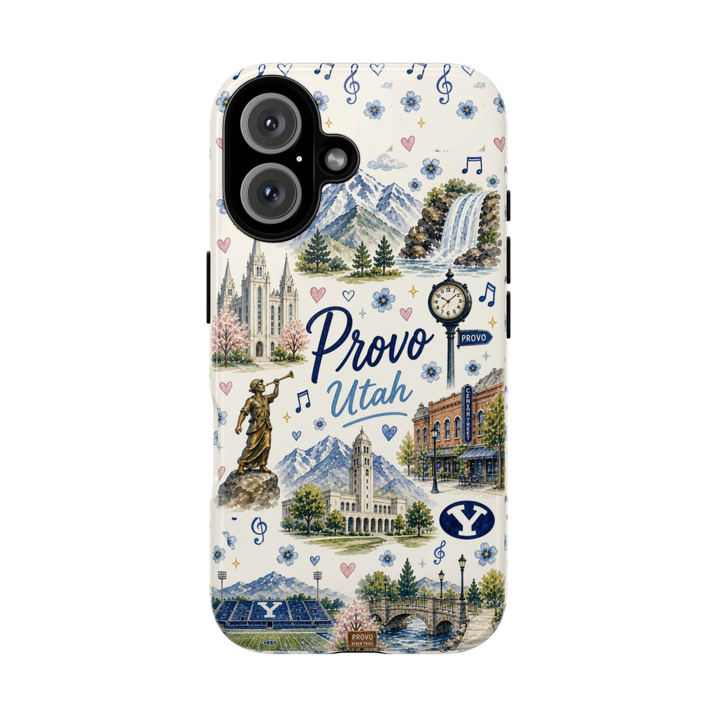Provo Utah Illustrated Phone Case — Tough Protective Cityscape Design