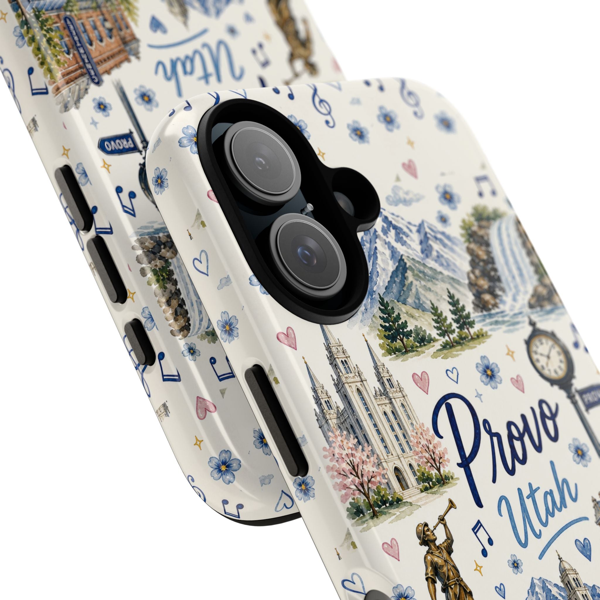 Provo Utah Illustrated Phone Case — Tough Protective Cityscape Design