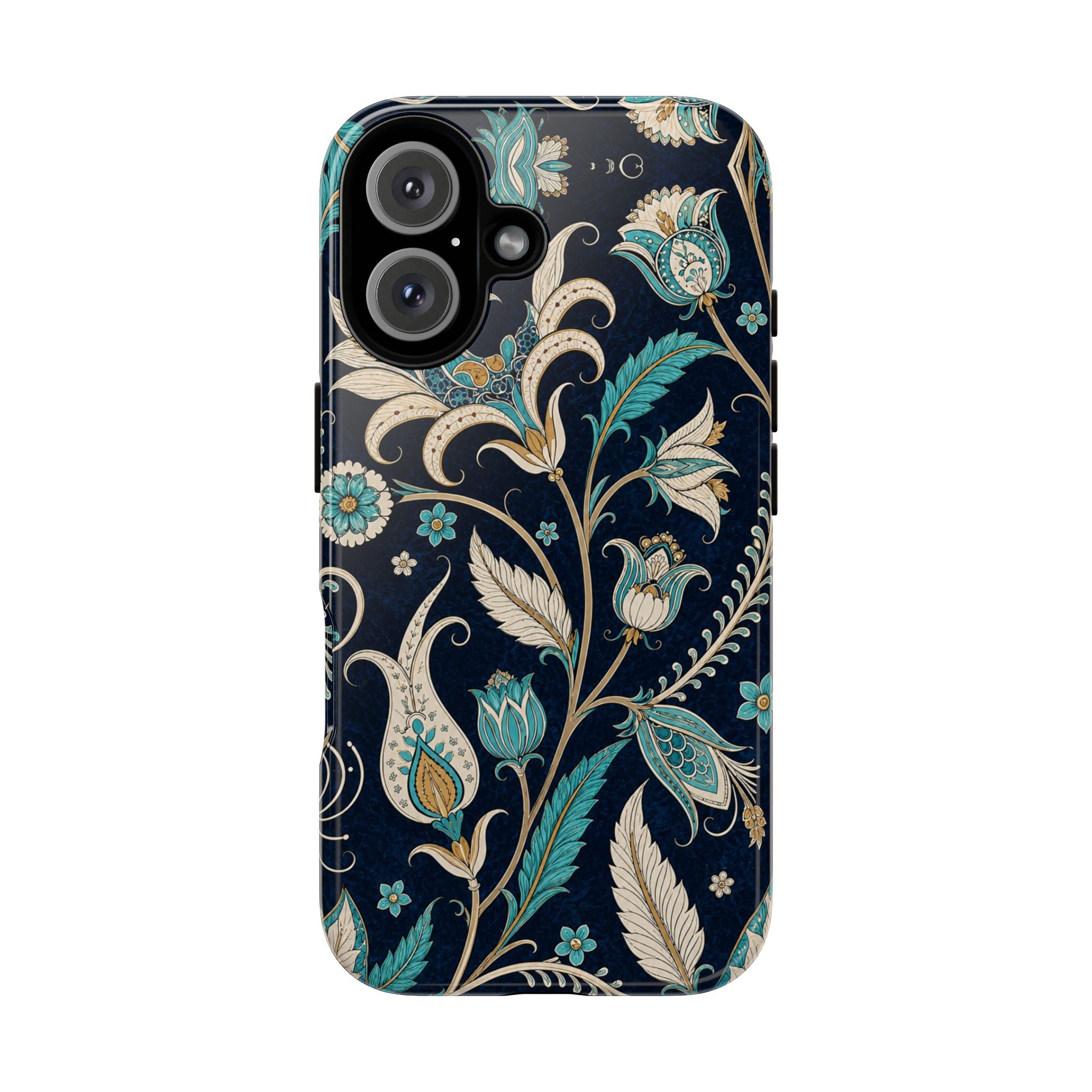 Floral Paisley Tough Case — Teal & Cream Vintage Phone Cover