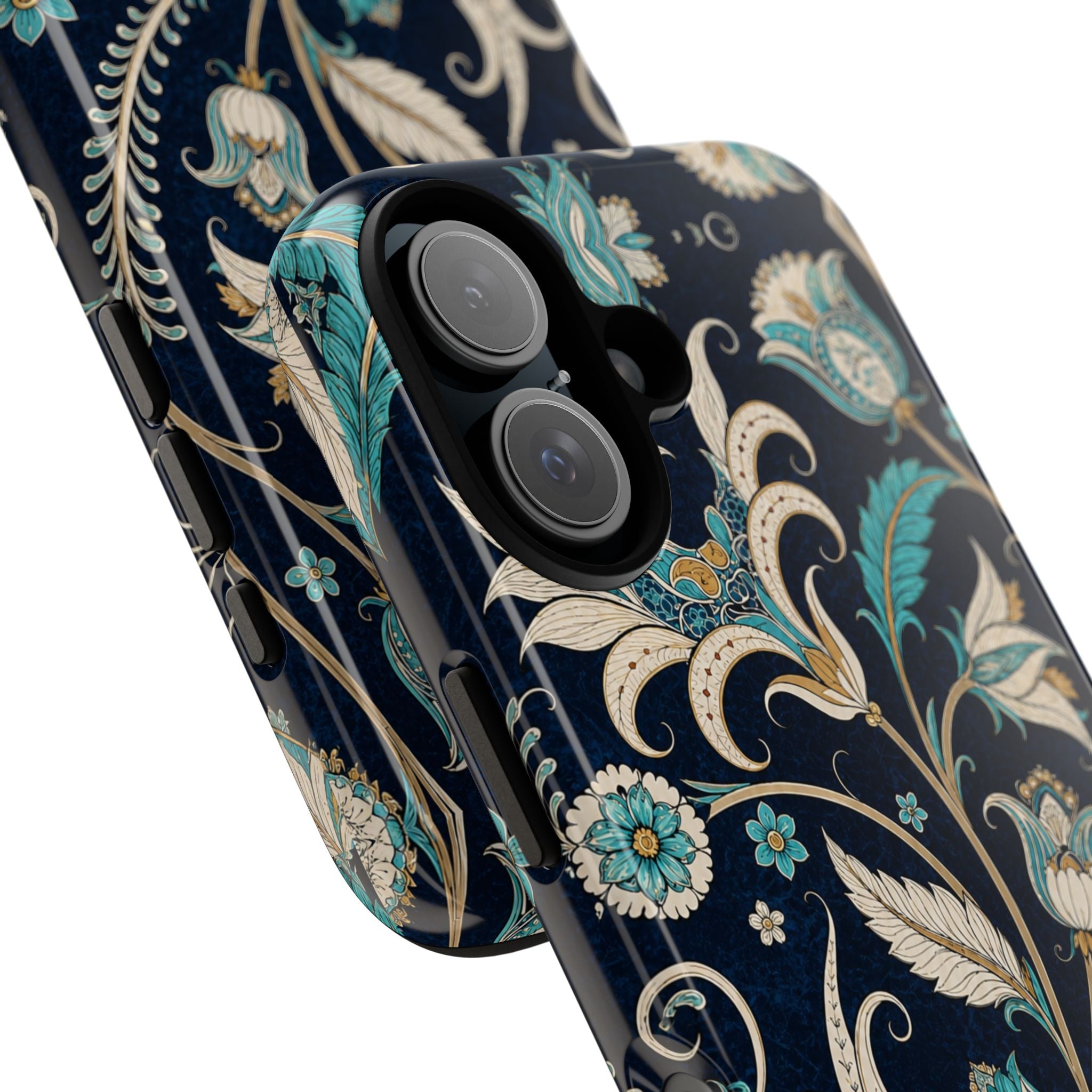 Floral Paisley Tough Case — Teal & Cream Vintage Phone Cover