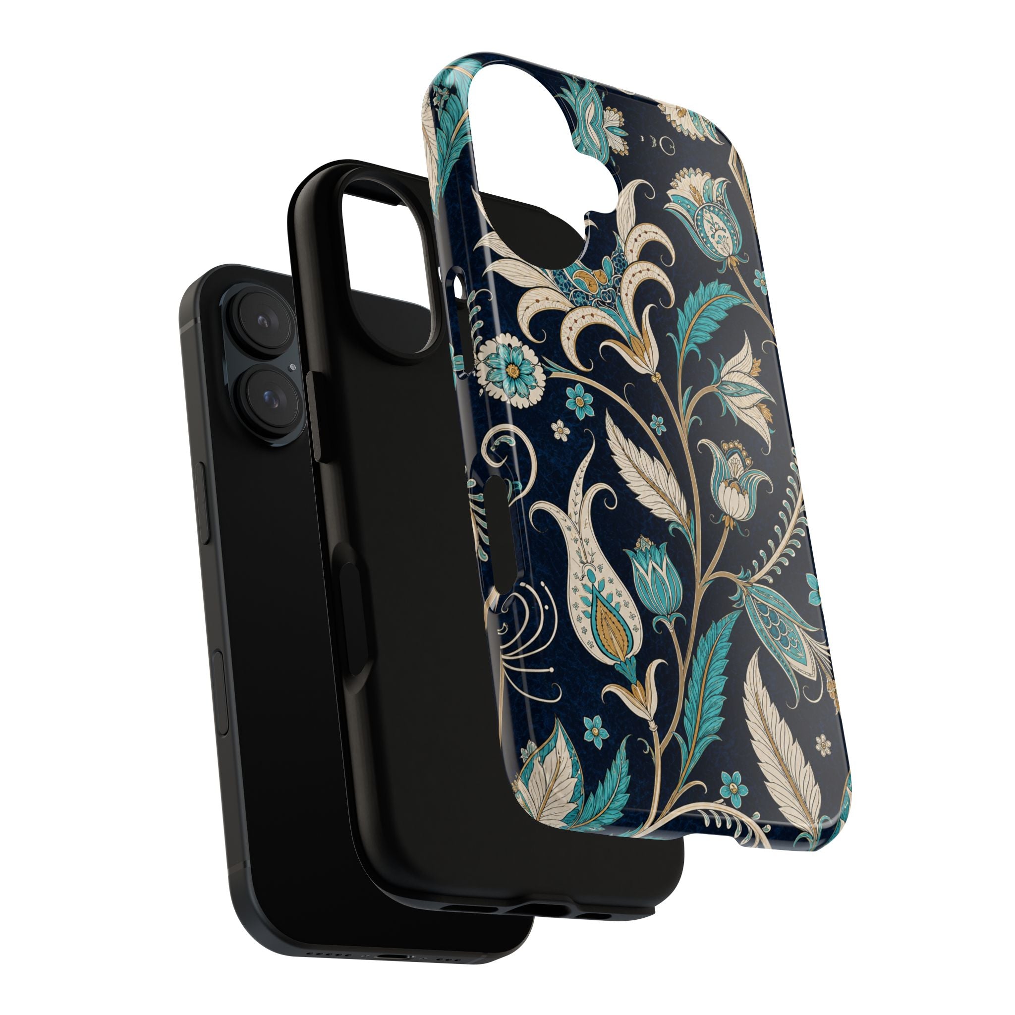 Floral Paisley Tough Case — Teal & Cream Vintage Phone Cover