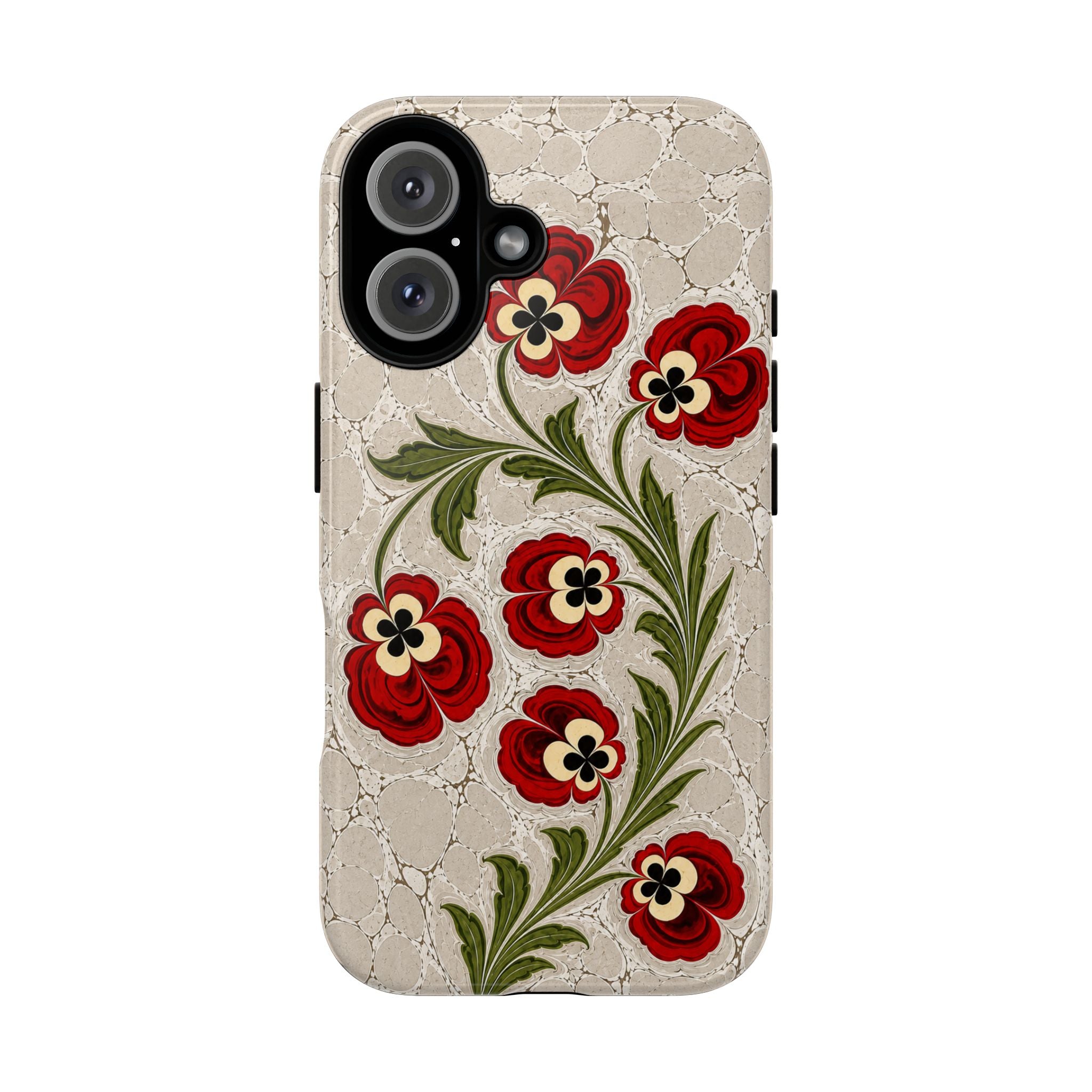 Floral Vintage Red Poppy Tough Phone Case