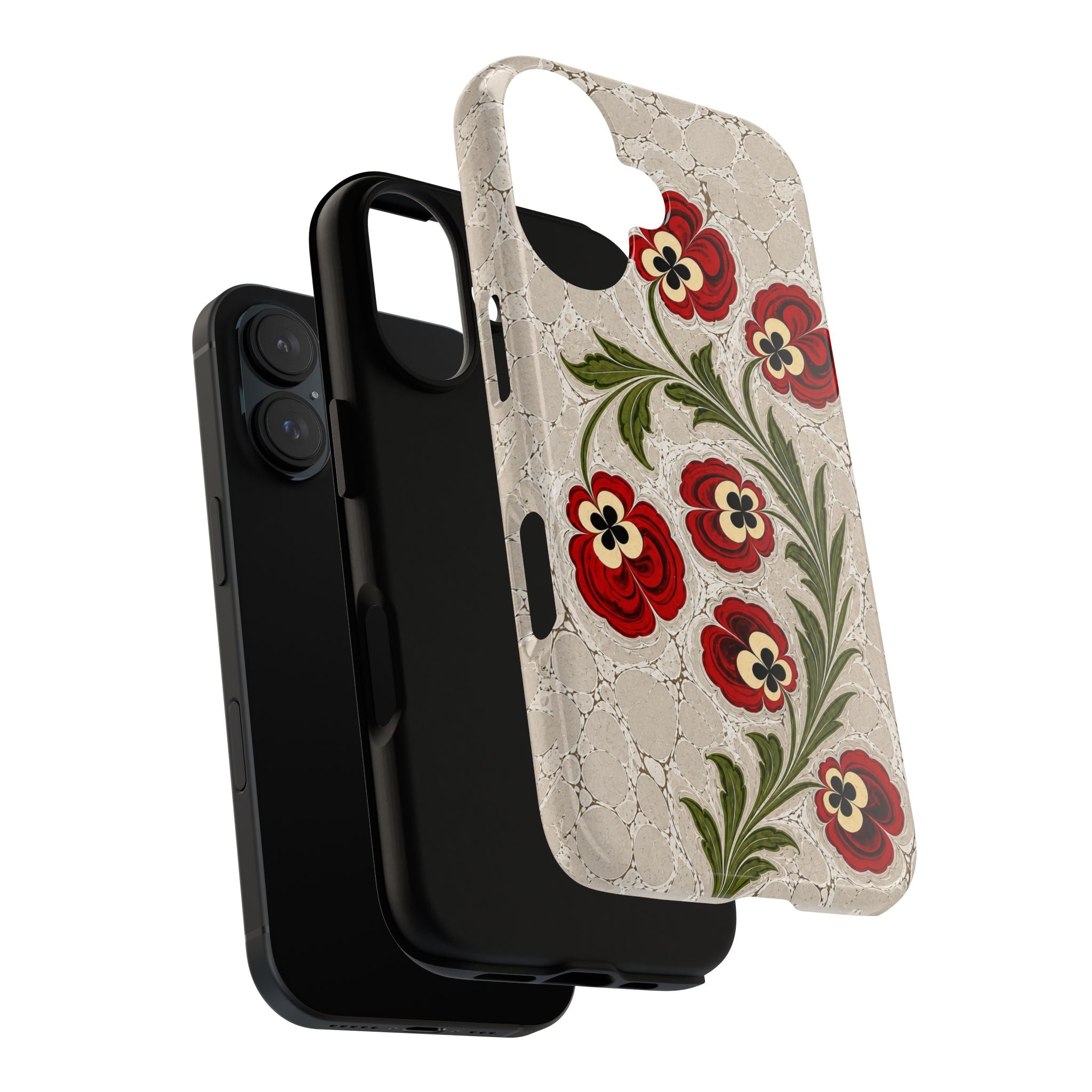 Floral Vintage Red Poppy Tough Phone Case