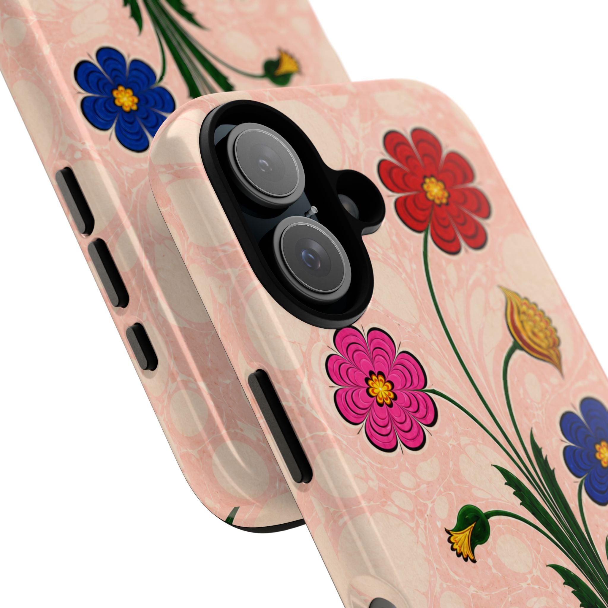 Floral Stem Tough Phone Case — Vintage Pink Garden Protection