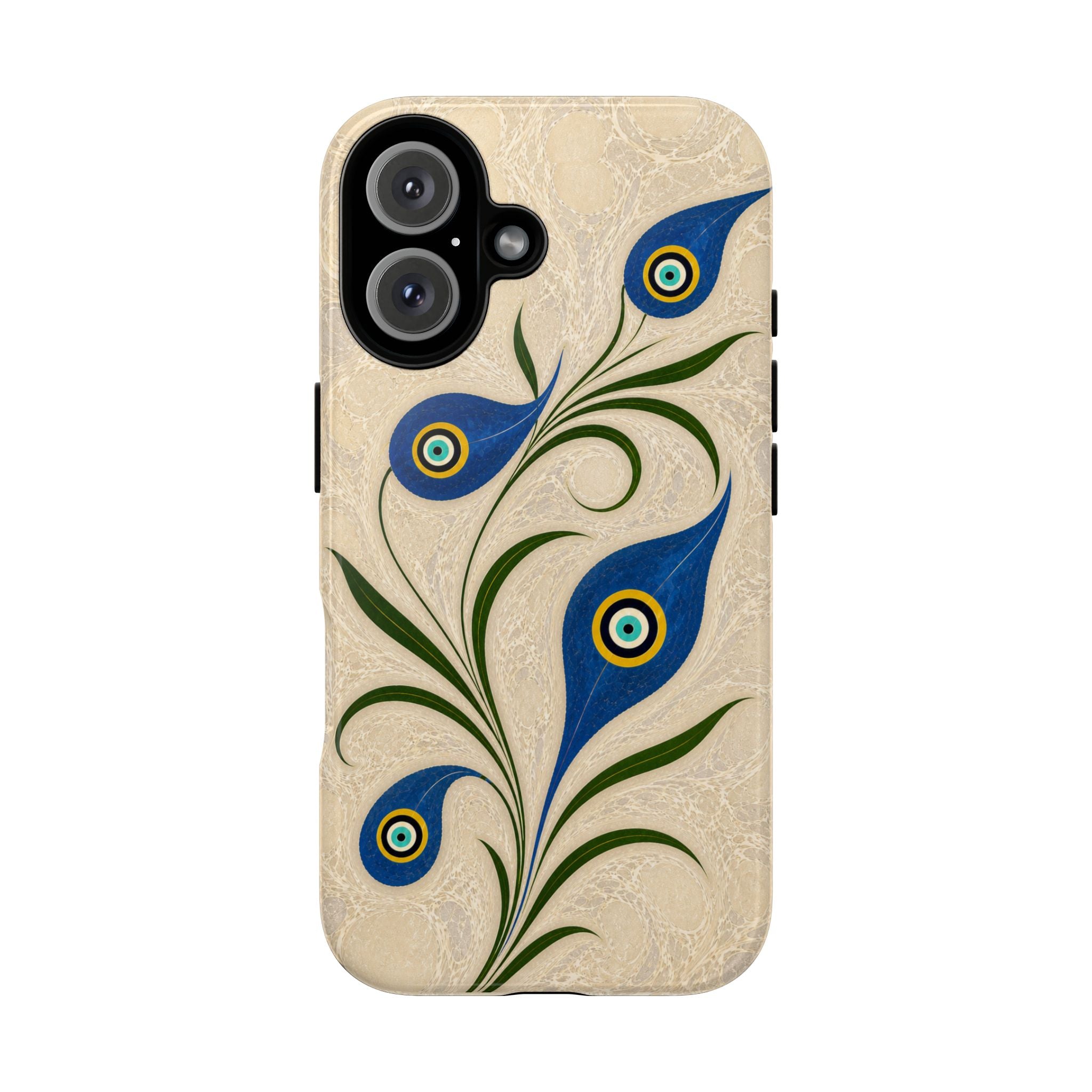 Phone Case — Blue Turkish Evil Eye Floral Design Protective Cover