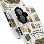 Georgia Illustrated Phone Case — State Icons Collage Tough Case