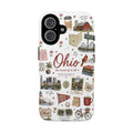 Ohio Collage Phone Case – 'Ohio the Heart of it All' State Travel Sticker Design