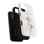 Capricorn Carnation Phone Case – Zodiac Birth Flower Tough Protective Case