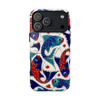 Koi Fish Tough Phone Case — Red & Blue Nautical Protective Cover