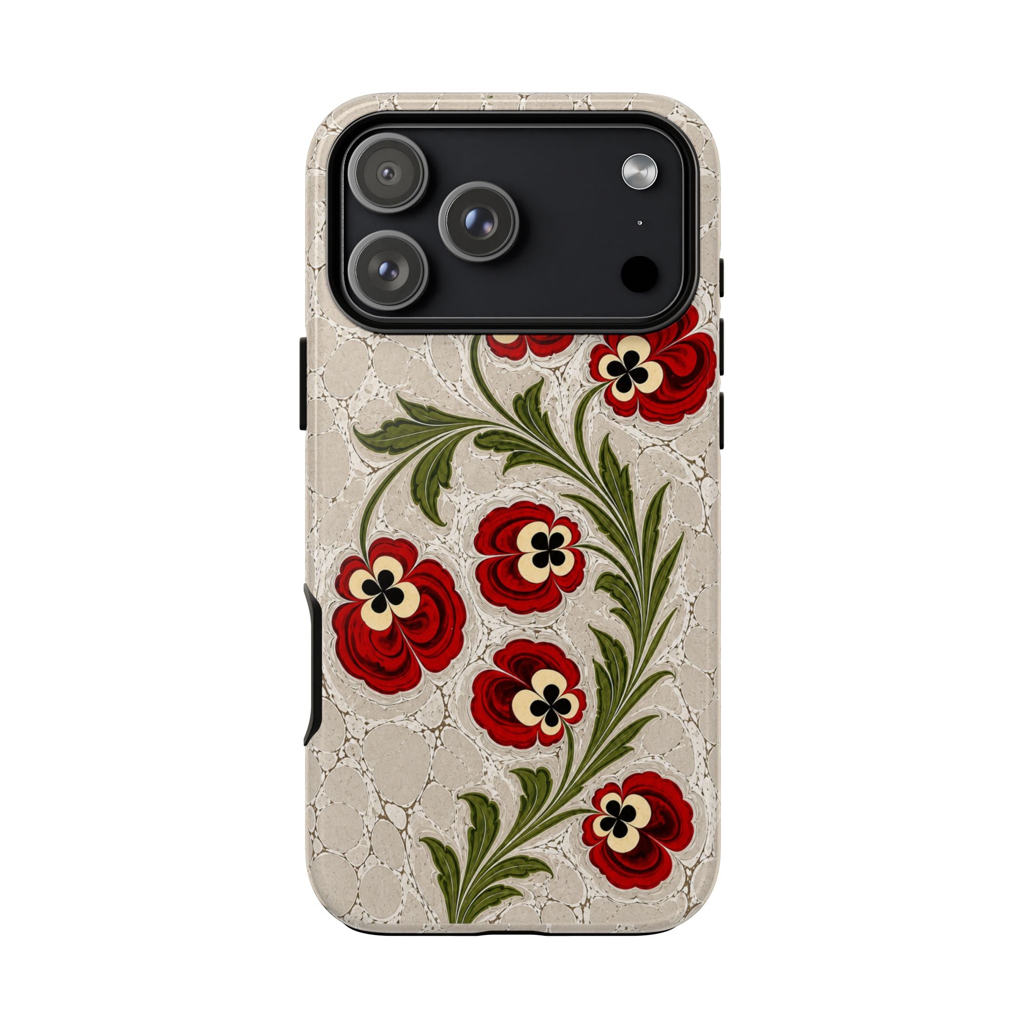 Floral Vintage Red Poppy Tough Phone Case