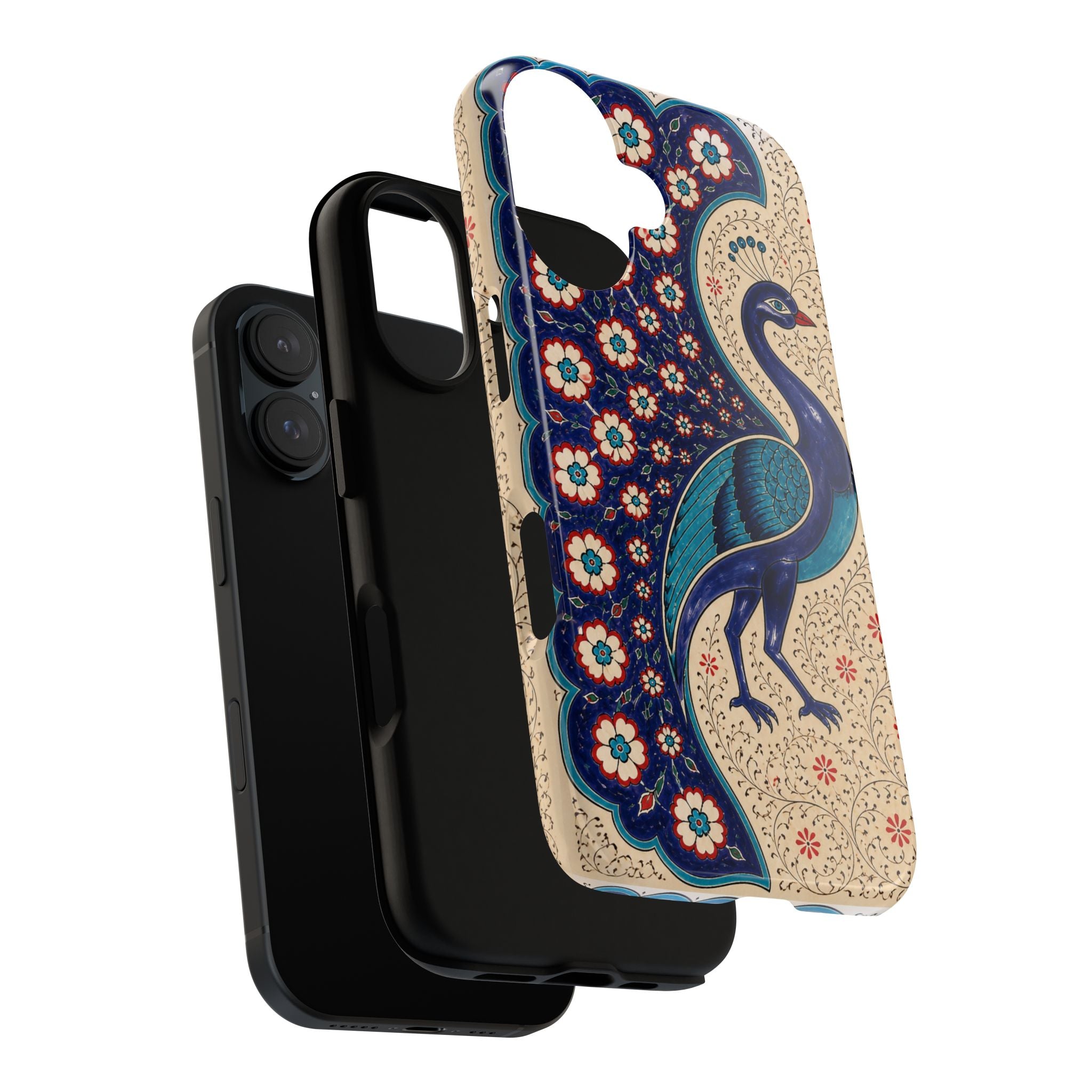 Peacock Mosaic Tough Case — Floral Vintage Bird Phone Cover
