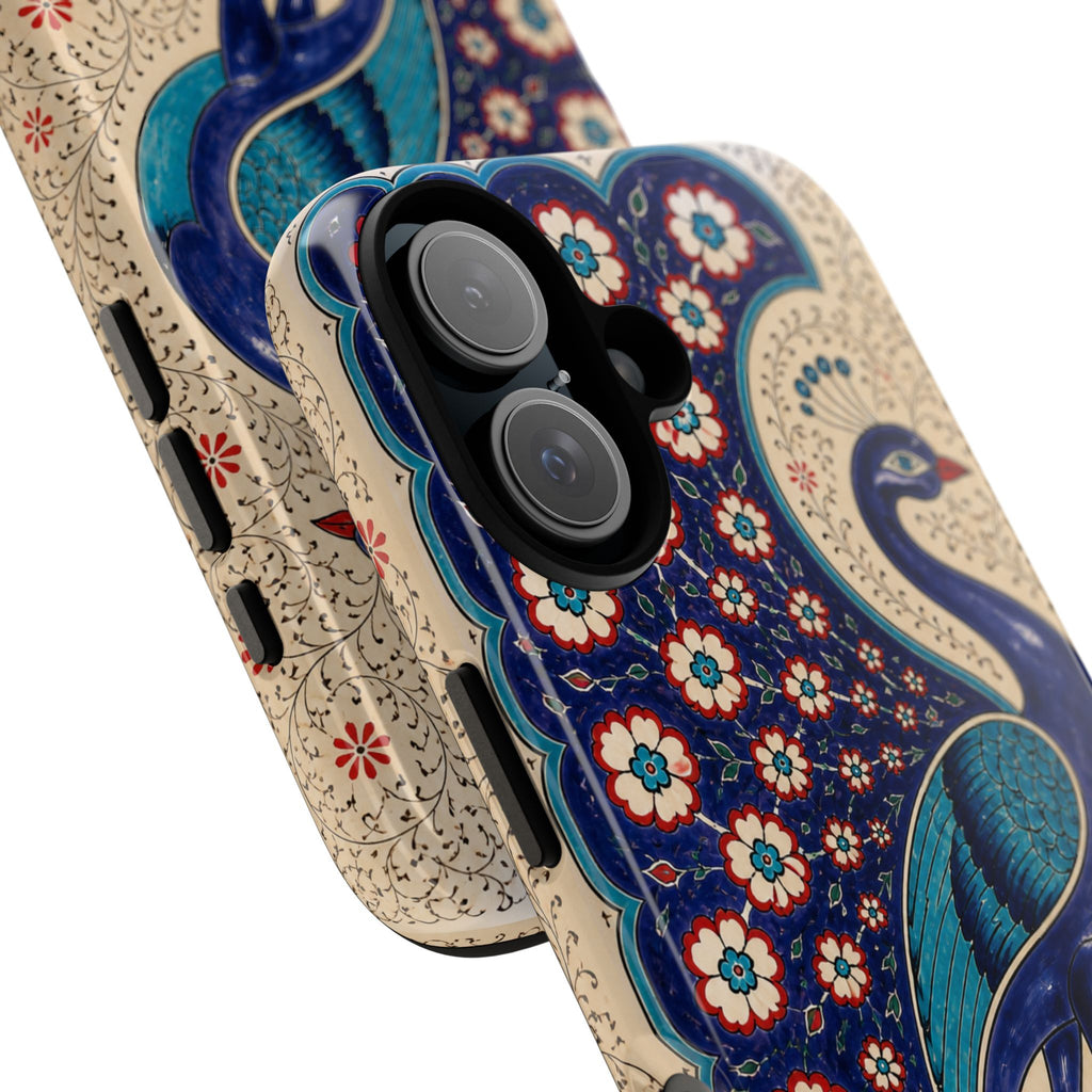 Peacock Mosaic Tough Case — Floral Vintage Bird Phone Cover
