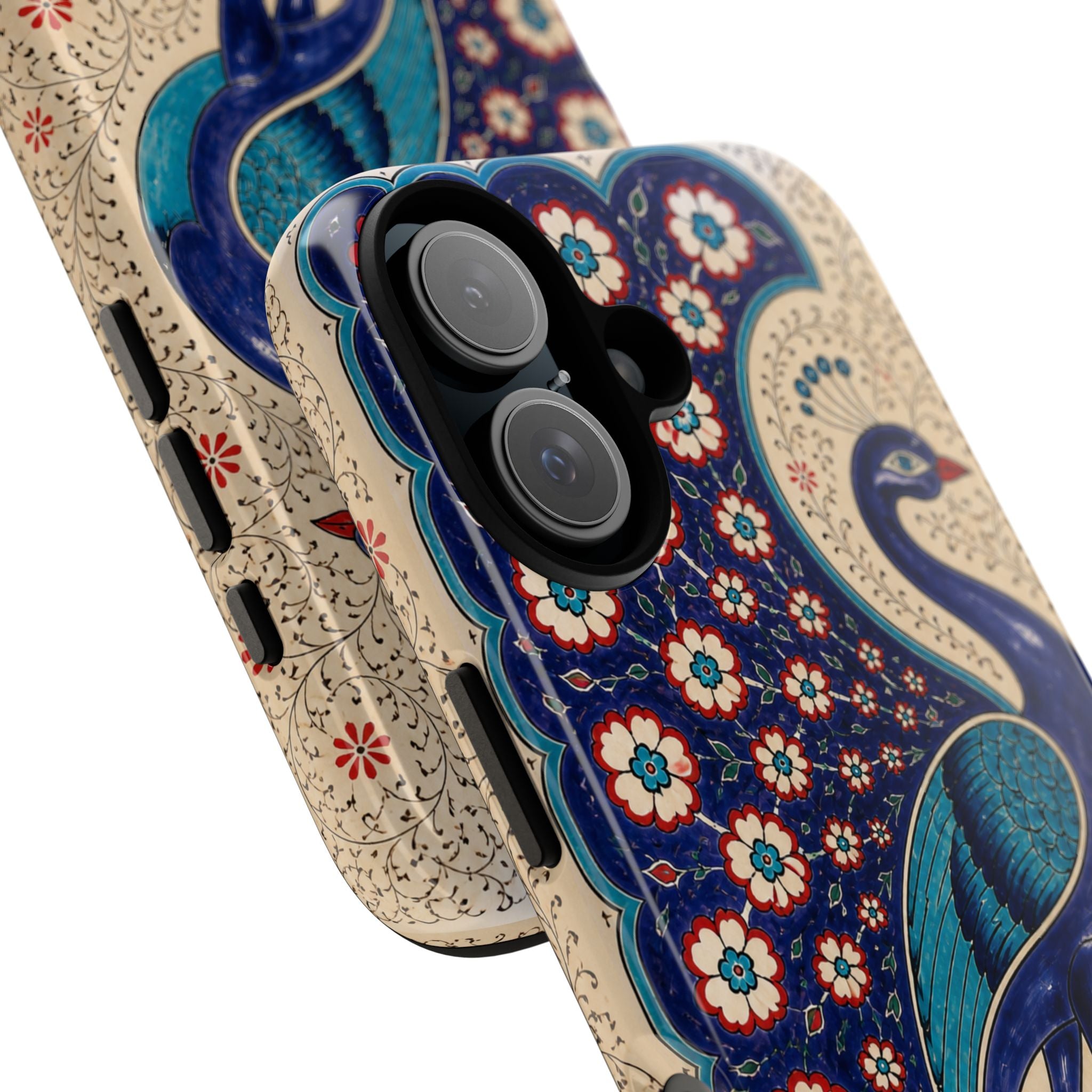 Peacock Mosaic Tough Case — Floral Vintage Bird Phone Cover
